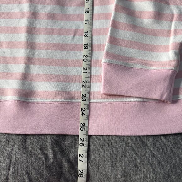 Pink and White Striped Cotton Sweatshirt - Picture 4 of 9